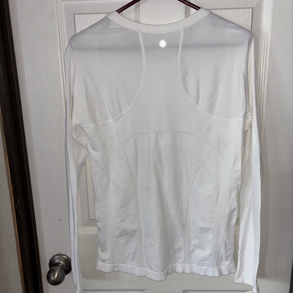 Athleta White Long Sleeve Tee - Picture 2 of 5